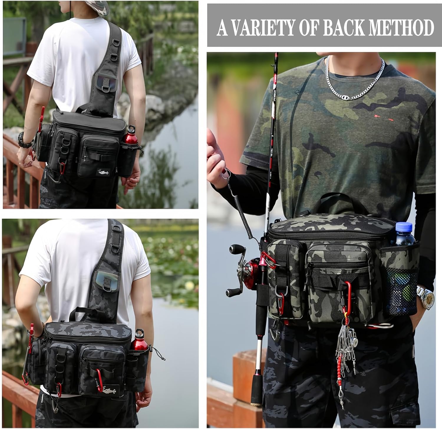 Fishing Equipment Gifts - กระเป๋าสะพายสำหรับอุปกรณ์ตกปลา - กระเป๋าเป้ตกปลาแบบน้ำหนักเบา - ที่เก็บอุปกรณ์และเครื่องมือ -