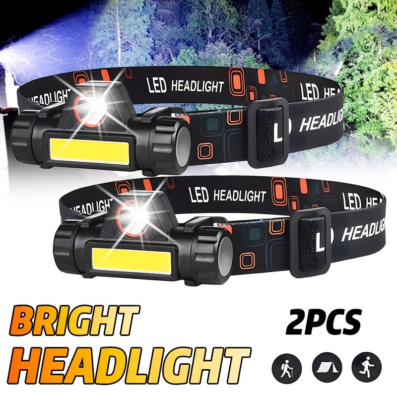 Fishing Headlamp - ไฟหน้าแบบชาร์จไฟได้ COB LED USB ไฟหน้าแม่เหล็กแรงสูง ไฟหน้าสว่างมาก