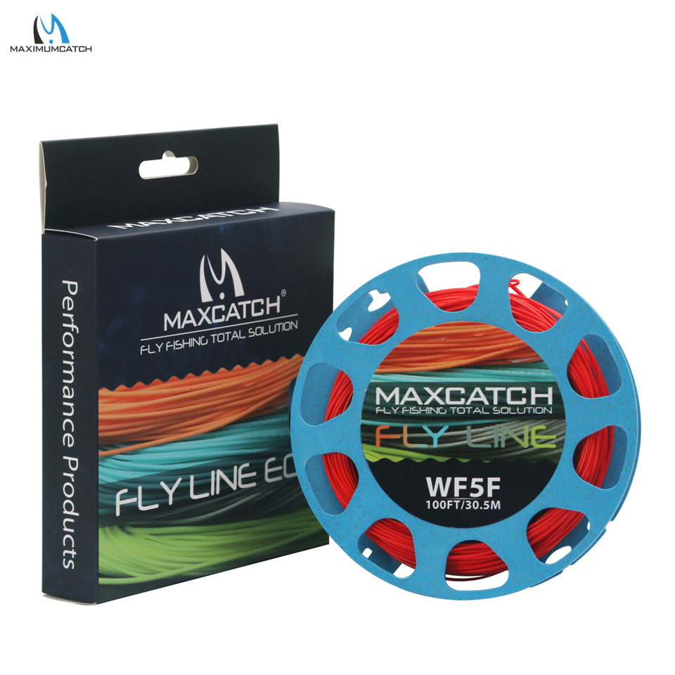 Braided Fishing Line - Maximumcatch 1-8wt ลอยน้ำเอ็นตกปลา100FT Multi สี Fly