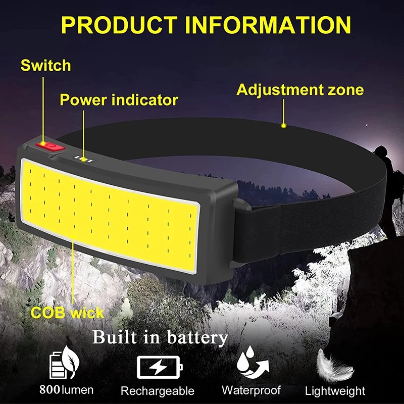 ไฟหน้าแบบ COB LED อันทรงพลัง 4 - Fishing Headlamp บทวิจารณ์และราคา