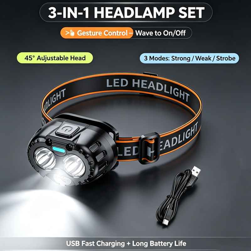 ไฟหน้า LED อันทรงพลัง IPX4 กัน - Fishing Headlamp บทวิจารณ์และราคา