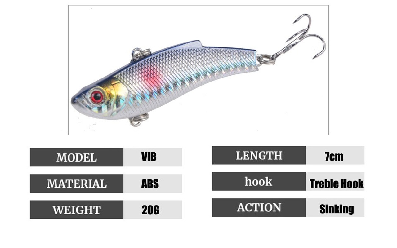 1PCS 7cm/20g ญี่ปุ่น VIB Fishi - Fishing Equipment Japan บทวิจารณ์และราคา