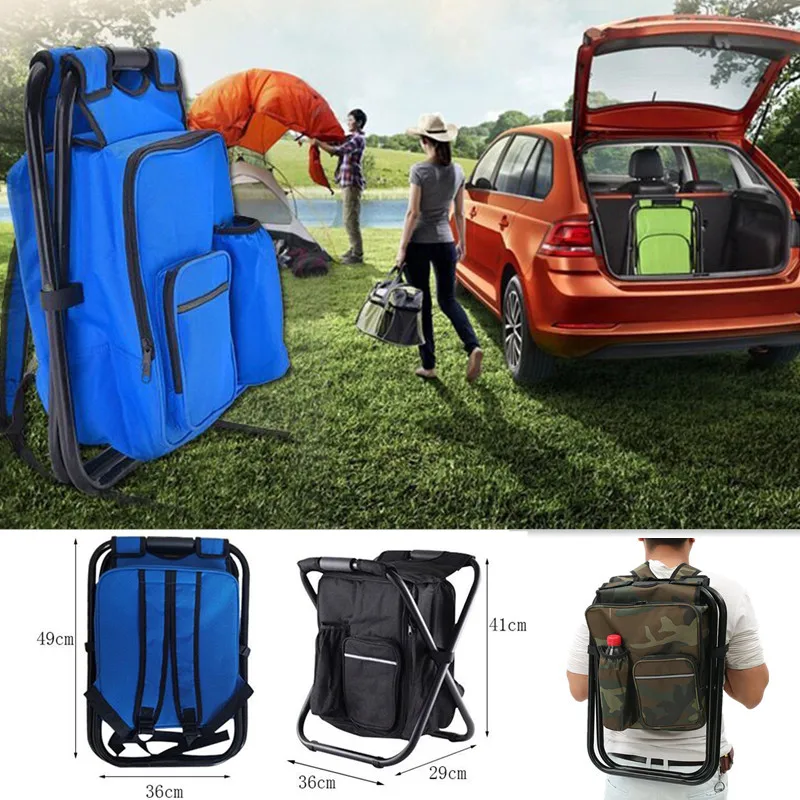 2 in 1 พับเก้าอี้ตกปลากระเป๋าต - Fishing Equipment Storage บทวิจารณ์และราคา