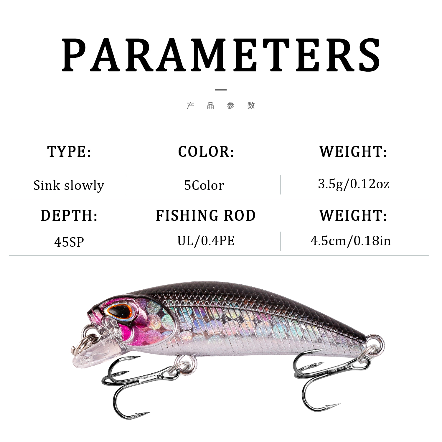 1 ชิ้น Sinking Minnow เหยื่อตก - Fishing Equipment Japan บทวิจารณ์และราคา
